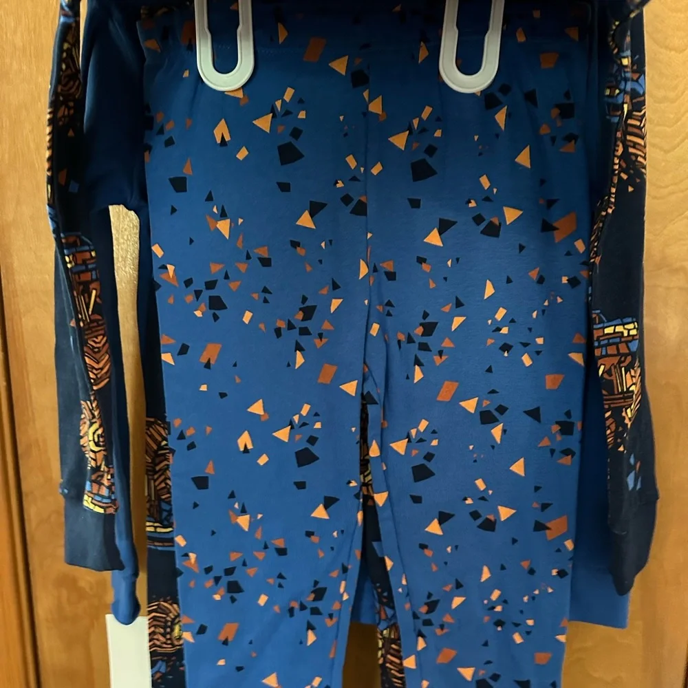 4 piece set of 2 Monster Truck pajama long sleeve set